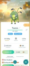 Shiny Tauros (catturato nel