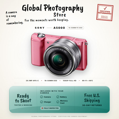 Sony a5000 rosa - rosa, 20