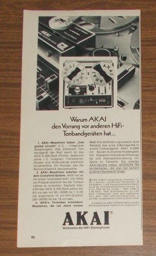 Rara pubblicità vintage akai - rara,