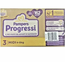 PAMPERS PROGRESSI MEGA SCORTA 162 PANNOLINI, TAGLIA 3