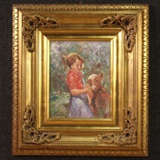 Dipinto firmato bambina