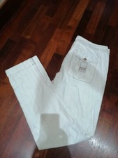 Pantaloni Uomo MARITHE FRANCOIS Girbaud bianco a righine  TG. 46 risvoltino fond