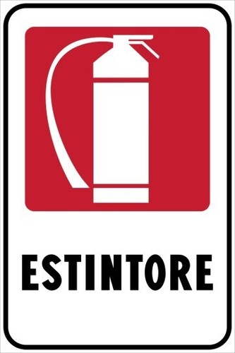 Cartello targa estintore - cartello,