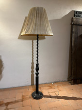 lampada da terra a spirale in legno, anni 40