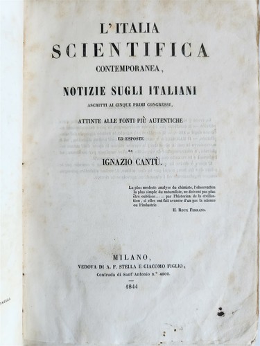 1844 italia scientifica - italia,
