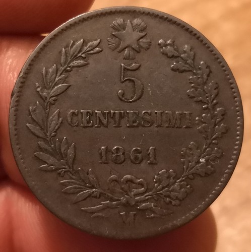 Moneta centesimi 1861 - 5,