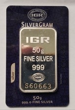 Lingote de plata 999 - 50