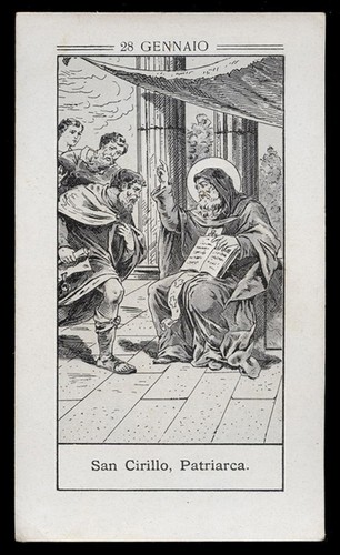 Santino litografia fine 800 - litografia, '800