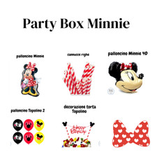 Party box Minnie rosso, party