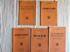Gioachino Rossini, lotto di 5 libretti d'Opera lirica antichi. Vedi descrizione.