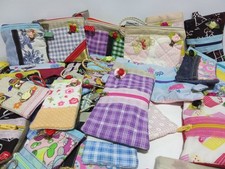 Lotto 50 Borsellini,Portamonete,Porta pastelli,Patchwork In Stoffa.Sartoria