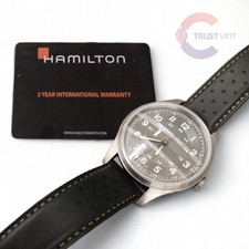 Orologio Uomo Automatico Hamilton Khaki Titanio Quadrante Nero H705400 Giappone Con Scatola