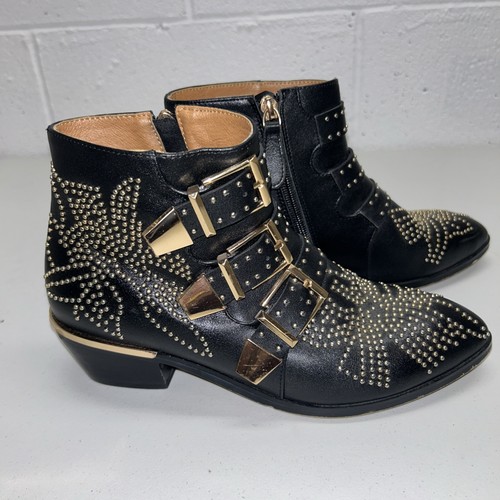 Stivaletto donna nero oro