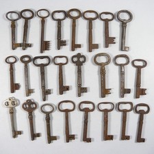 LOTTO STOCK 24 CHIAVI ANTICHE IN FERRO FORGIATO METALLO ANTIQUE KEYS W290