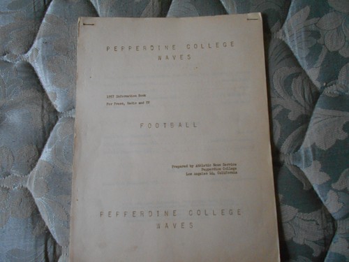 1957 pepperdine football - 1957, media