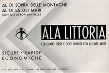PUBBLICITA' 1937 ALA LITTORIA