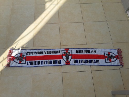 Football inter juve - juve, scarf