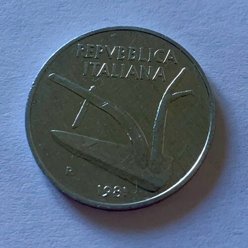 Moneta 10 lire - moneta,