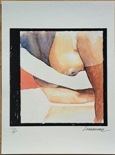 TANINO LIBERATORE stampa FIRMATA numerata acquerello nudo Ranxerox Frigidaire