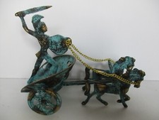 BIGA 2 CAVALLI IN BRONZO