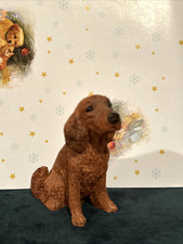 Statuina Setter Irlandese Vintage Stone Critters 4" Cane Alto 1988 + Confezione Regalo USA