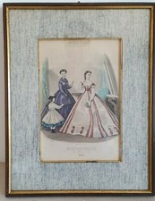 Antico quadro con stampa dell'