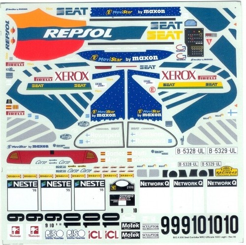 Decal seat cordoba wrc - decal, 1/24