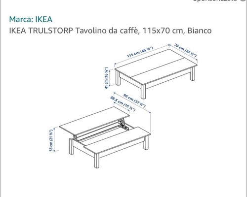 Tavolino trulstorp bianco ikea - tavolino,