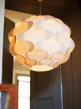 Lampadario IKEA FILLSTA bianco vintage moderno design scandinavo retrò plastica
