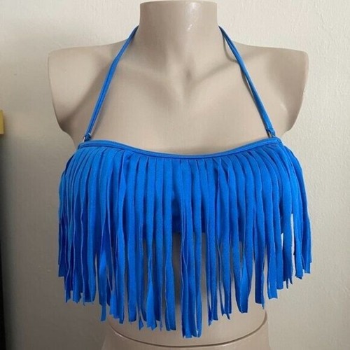 Top bikini con frange fascia - con, a