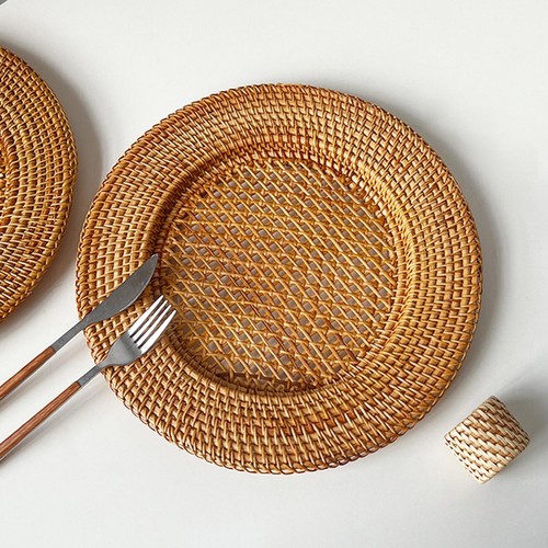 Piatto sottopiatto rattan - piatto,
