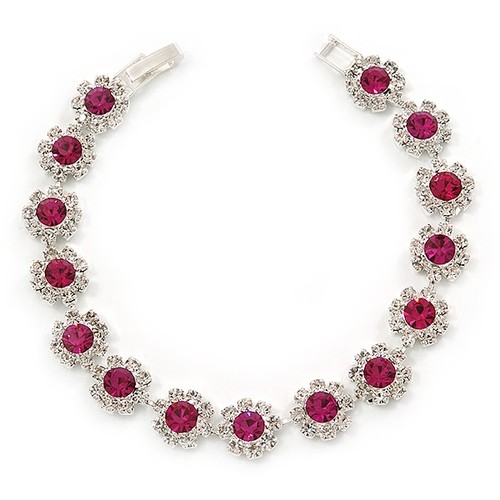 Bracciale floreale cristallo