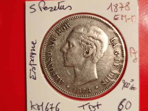 Espagne pesetas 1878 - espagne, 5