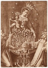 La Madonna di Pompei - Quadro originale - Napoli (Anni '40-'50)