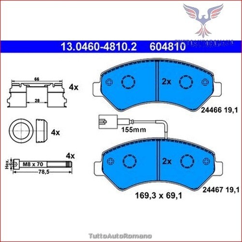 604810 kit pastiglie pattini - 604810,