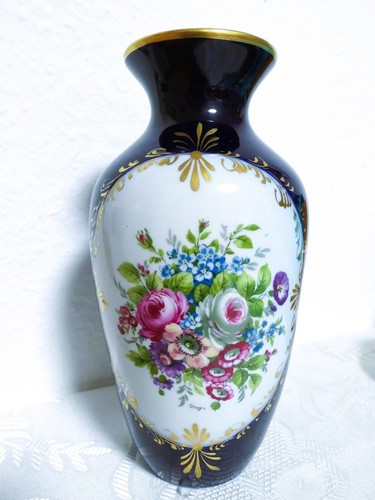 Vaso limoges blu cobalto - limoges,