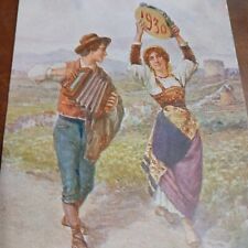 Cartolina Buon Anno 1930 - Ferranti Costumi Romani - Cm 9 X14