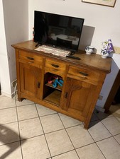 Credenza Dispensa a Doppio Corpo Anni '50 - Buffet in Legno Massello - Stile Rus