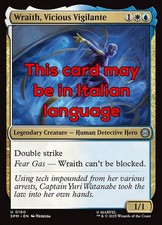 MTG 4x WRAITH, VICIOUS VIGILANTE EXC - WRAITH, GIUSTIZIERA SPIETATA 160 - SPM