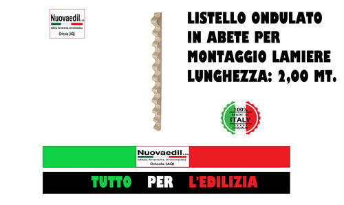 Listello odulato abete - odulato, in