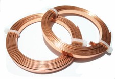 2mt /rotolo  di filo alluminio  piatto 5mmx1mm colore RAME bijoux