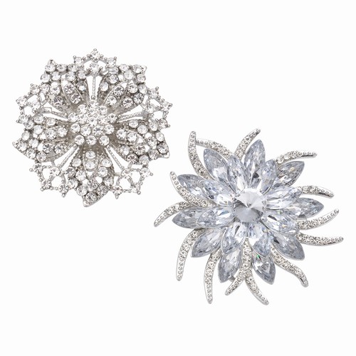 Per cristalli spilla fiore - spilla,