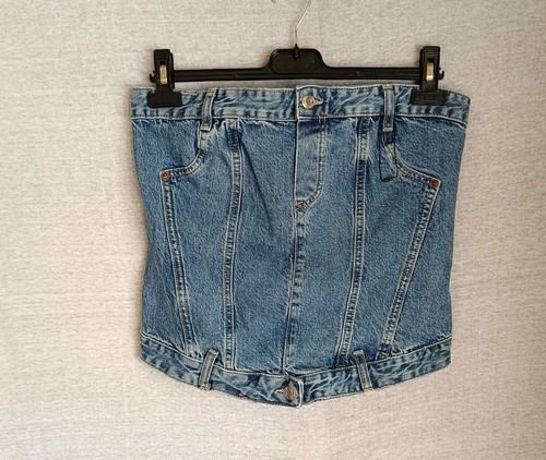 Top corsetto denim - blu, chiaro