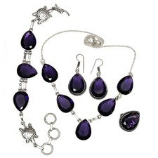Collana bracciale ametista set - collana,