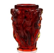 Vaso Baccanti Art Decò Vetro Rosso Rubino anni '30 H.Hoffmann di Lalique