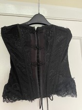 Top corsetto cintura nero