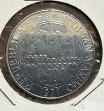 Moneta acciaio 100 lire San