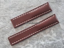 Cinturino deployant originale OEM Breitling 22/20 mm pelle di vitello marrone 438X