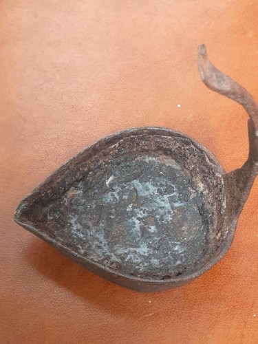 Antica lucerna olio ferro - antica, in