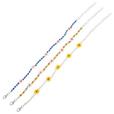 3 pezzi cavigliere con perline